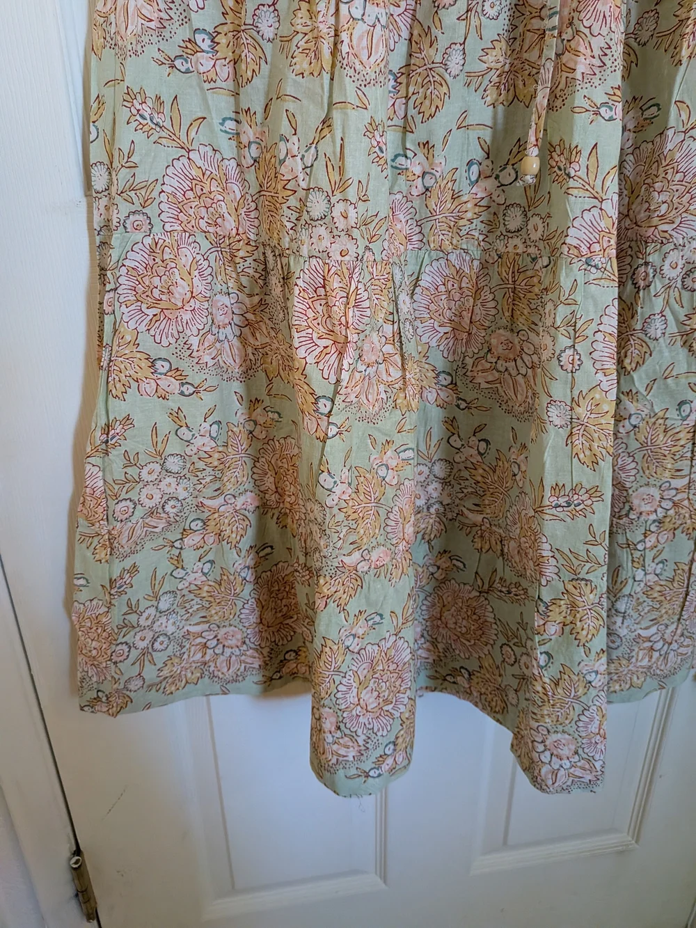 NWT Jaded Gypsy In The Meadow Wide Leg Pants- Light Sage & Pink - Picture 3 of 5